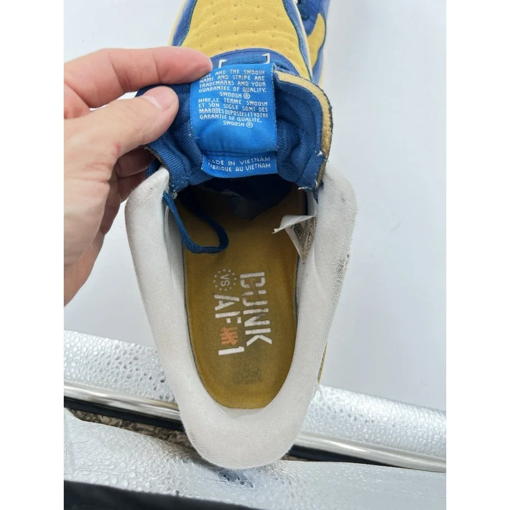 Nike Dunk Low Retro Blue Yellow Sneakers Men's Athletic Shoes Size 13